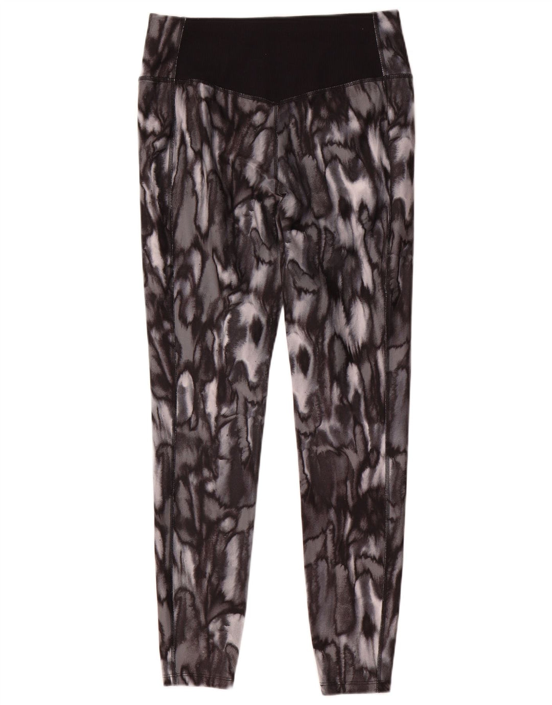 Nike Womens Dri Fit Leggings UK 14 Medium Grey Animal Print