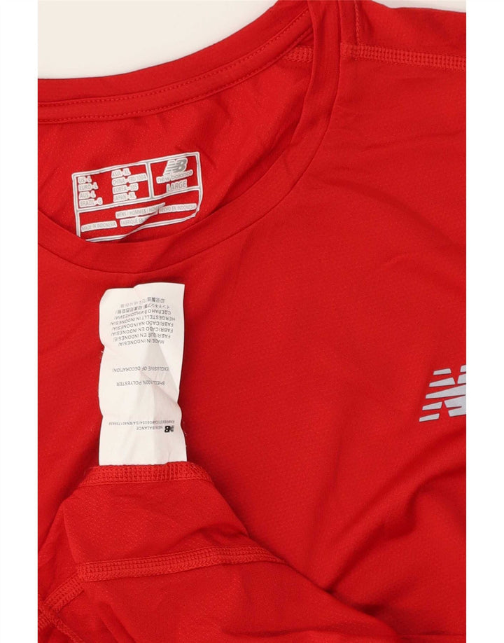 Camiseta masculina New Balance grande poliéster vermelho