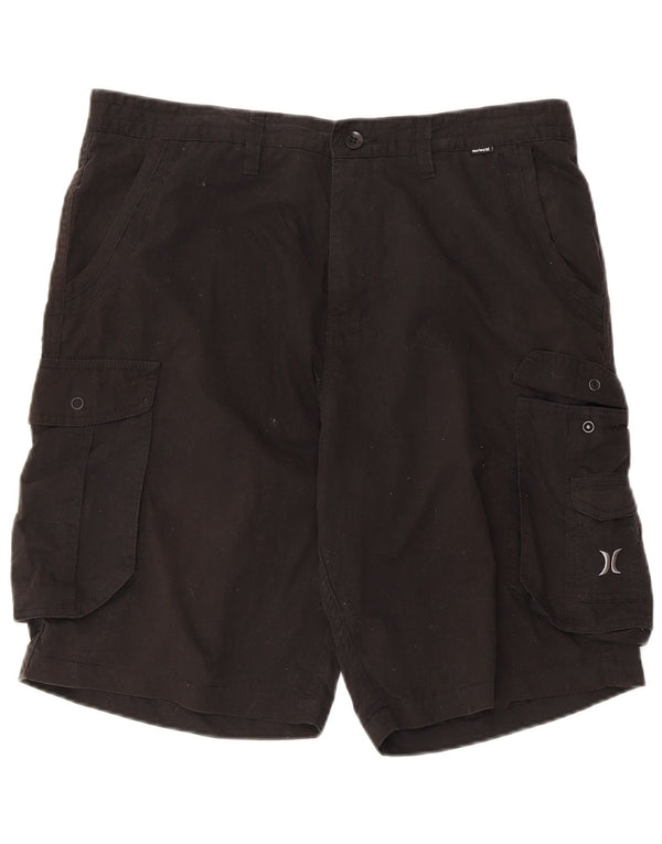 Hurley Herren Cargo-Shorts W34 Large Schwarz Baumwolle