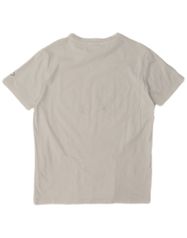 Replay Mens Graphic T-Shirt Top Large White Cotton