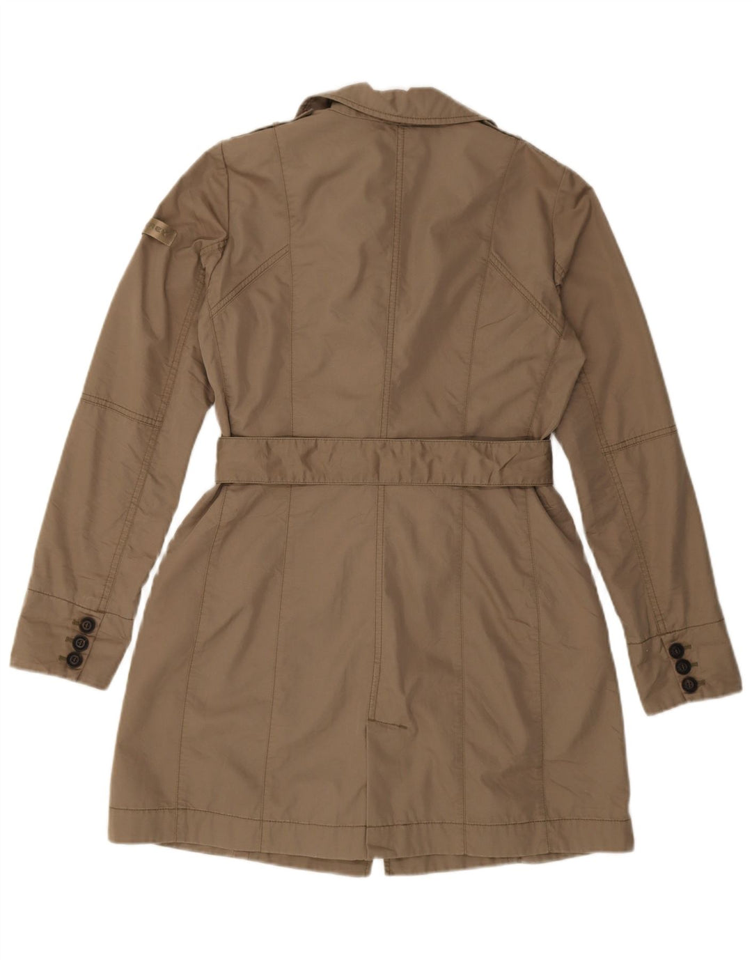PEUTEREY Womens Trench Coat IT 44 Medium Beige Cotton