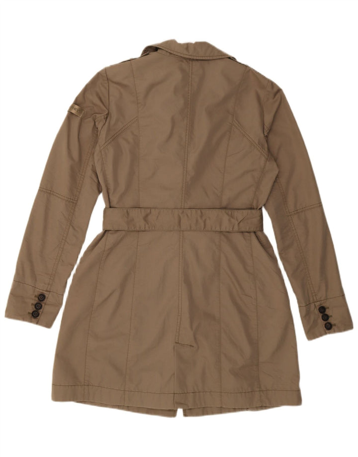 PEUTEREY Womens Trench Coat IT 44 Medium Beige Cotton
