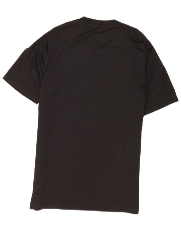 Adidas Mens Short Sleeve Slim Fit T-Shirt Top Medium Black Polyester Sports