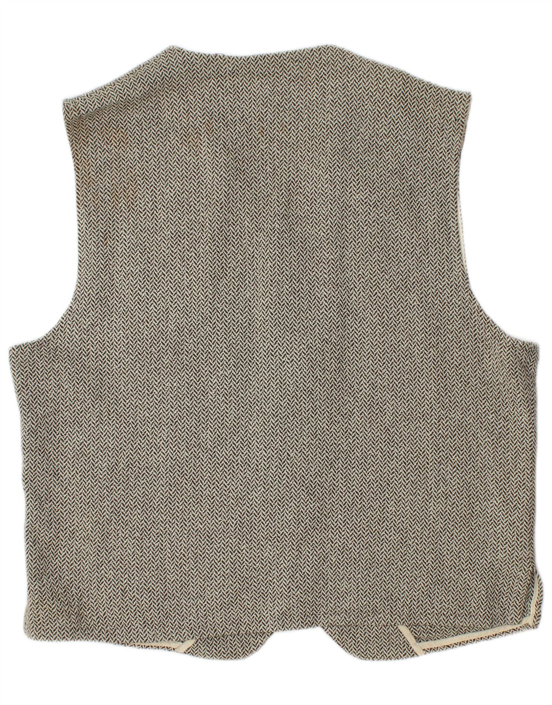 Ted Baker Mens Regular Regular Fit Waistcoat Size 4 Large Grey Herringbone