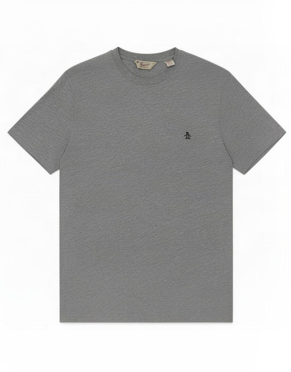 Penguin Mens T-Shirt Top Large Grey Flecked Cotton