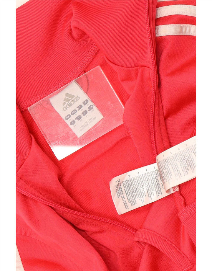 Γυναικεία αθλητική φόρμα Adidas Top Jacket UK 10 Small Red Polyester