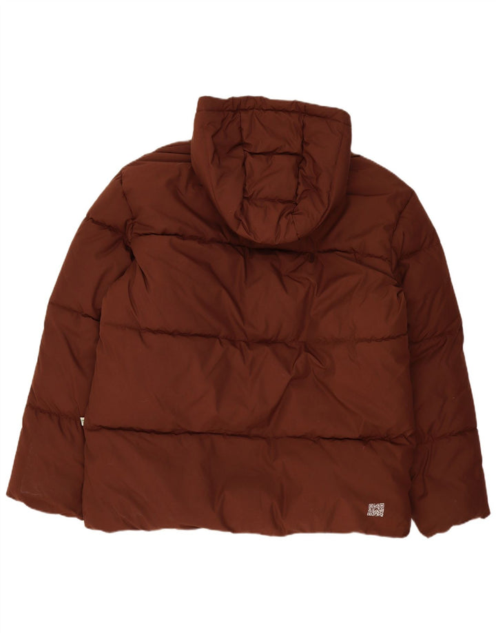 Champion Chaqueta acolchada con capucha para hombre UK 42 XL Poliéster marrón