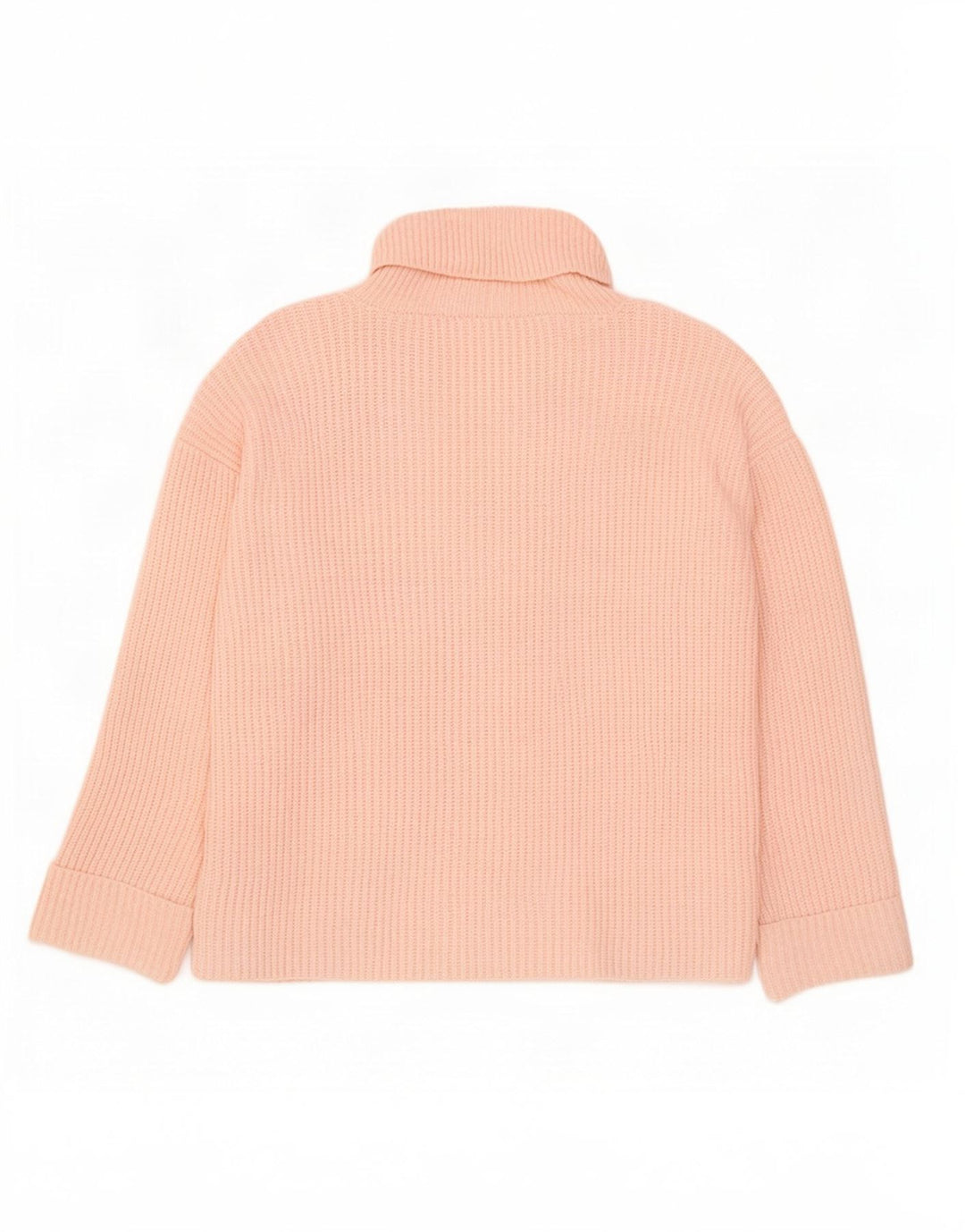 Marks & Spencer Womens Oversized Roll Neck Jumper Sweater UK 16 Large Pink