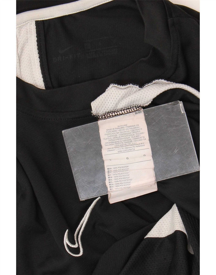 Nike Férfi Dri Fit póló felső nagy fekete Colourblock poliészter