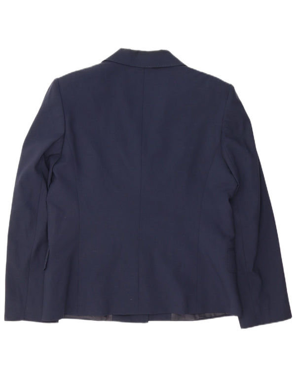 Giacca blazer a 3 bottoni da donna Gianfranco Ferre UK 14 grande blu navy