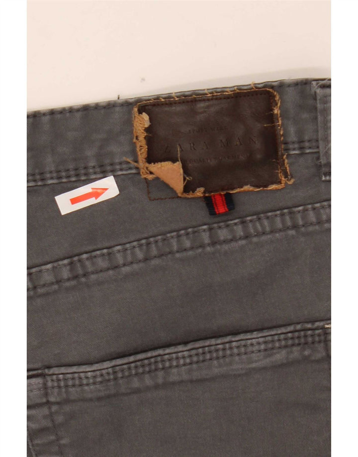 Zara Mens Slim Jeans EU 44 Large W34 L29 Grey Cotton