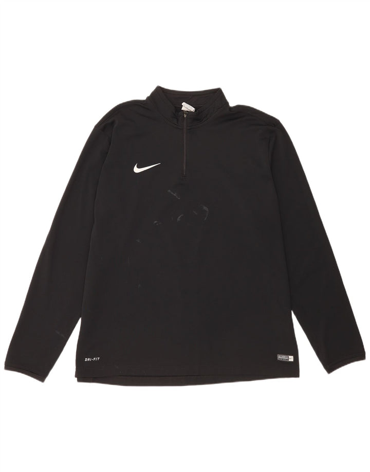 Pulôver masculino Nike Dri Fit com zíper e gola alta 2XL poliéster preto