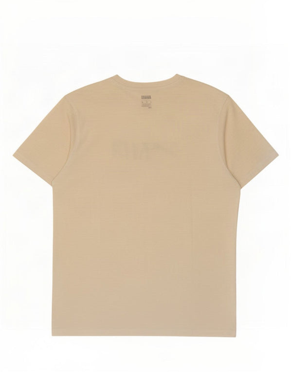 Puma Mens Graphic T-Shirt Top Medium Off White Cotton