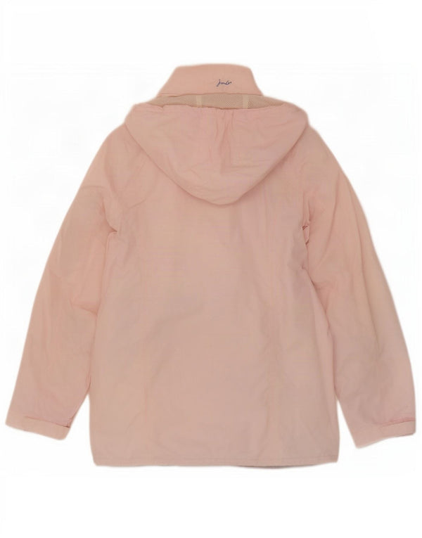 Joules Womens Hooded Oversized Rain Jacket UK 8 Small Pink