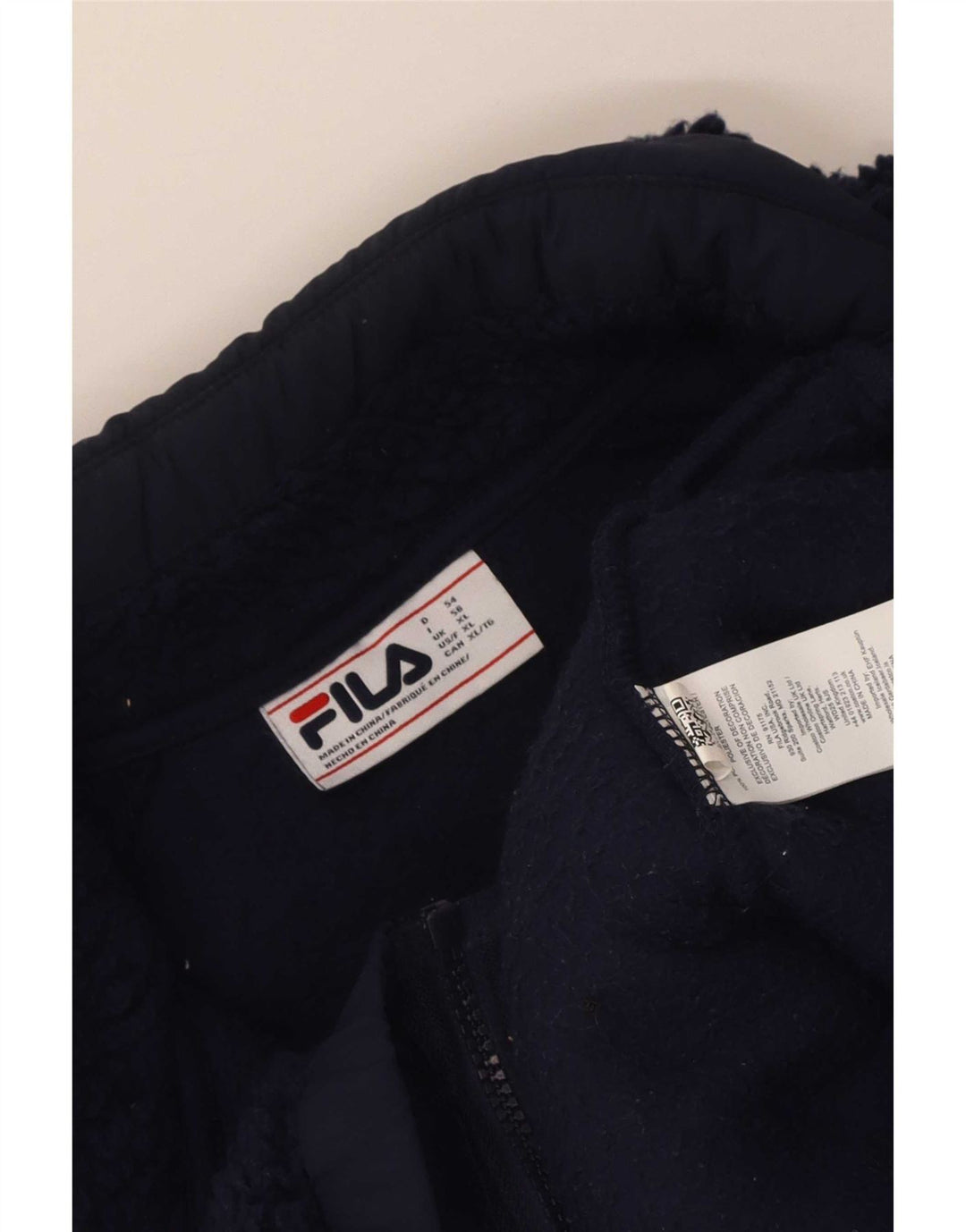 Jachetă pentru bărbați Fila Fleece UK 42 XL Bleumarin Poliester