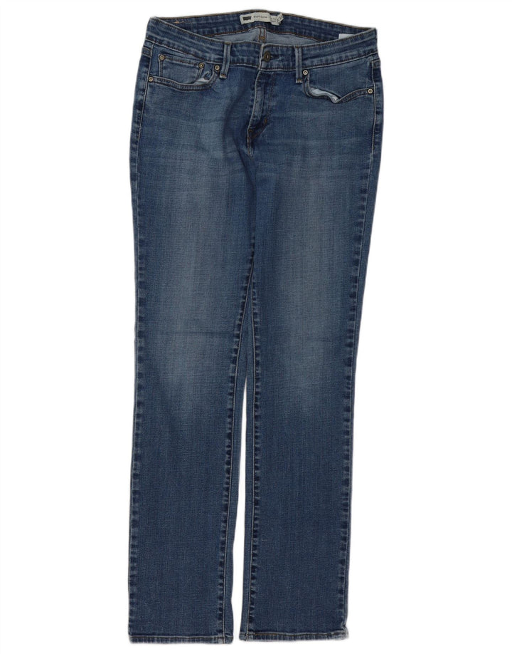 LEVI'S Womens Slight Curve Straight Jeans US 10 Large W32 L32 Blue