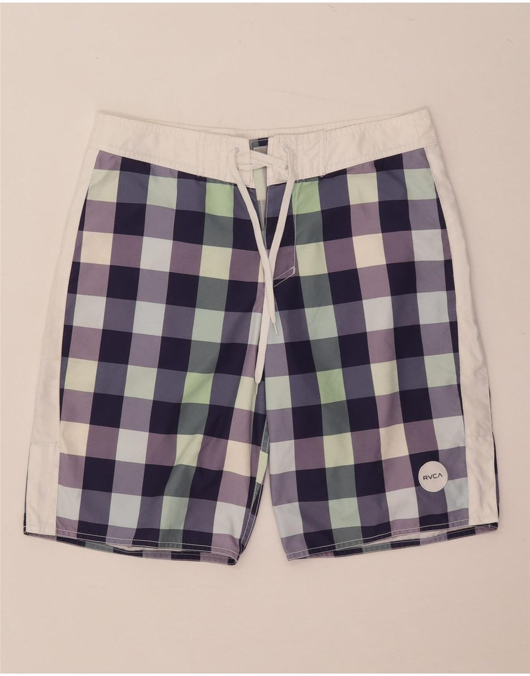 RVCA Badeshorts til mænd Medium Flerfarvet Gingham Polyester