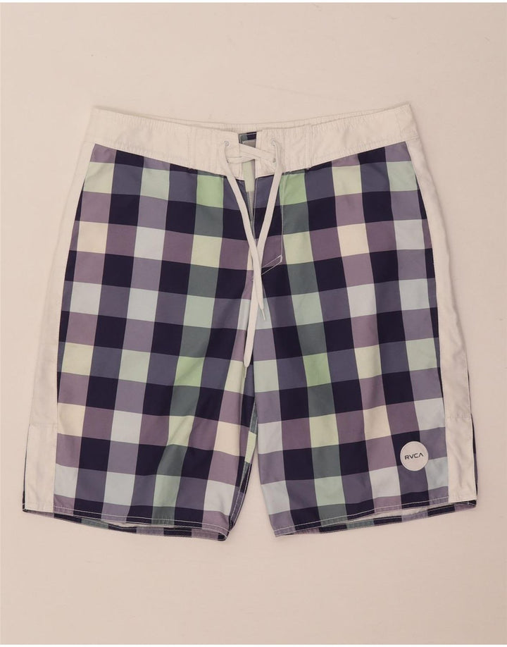 RVCA Badeshorts til mænd Medium Flerfarvet Gingham Polyester