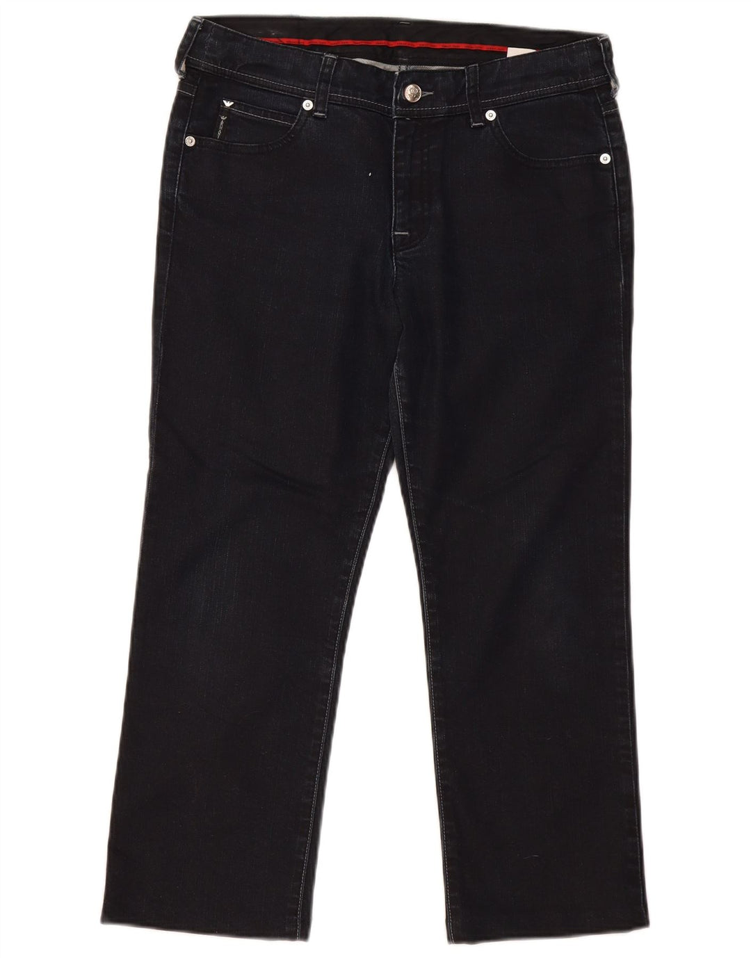 Armani Womens Straight Jeans W29 L24 Navy Blue Cotton