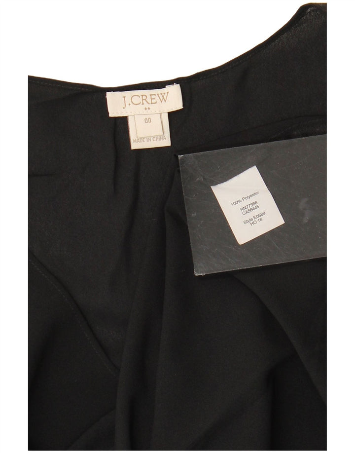J. CREW Womens Sleeveless Blouse Top US 00 2XS Black Polyester