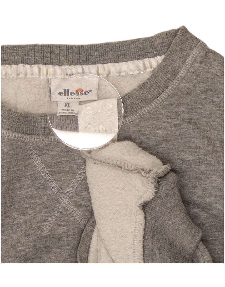 Ellesse Womens Sweatshirt Jumper UK 18 XL Grey Cotton