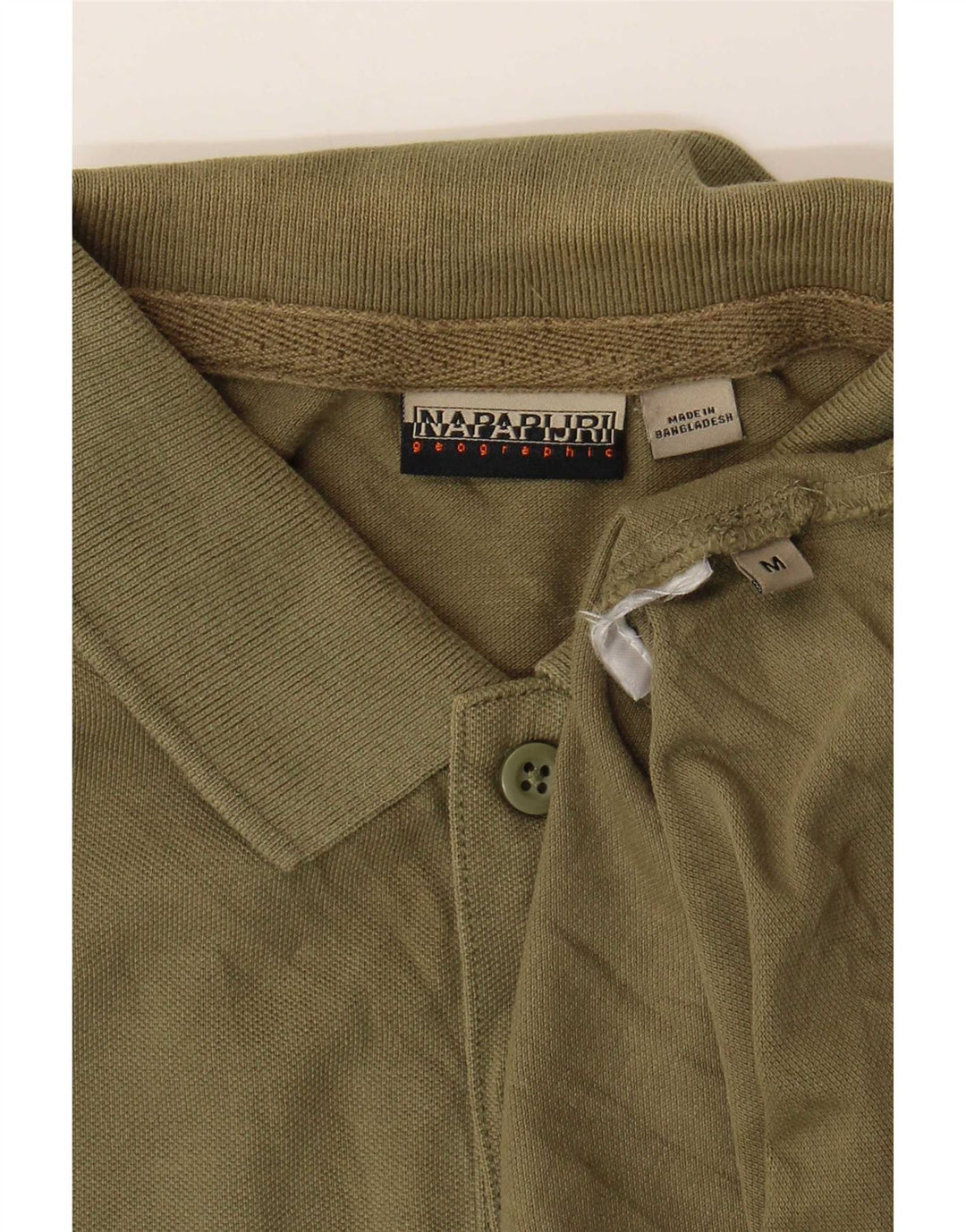 Napapijri Mens Geographic Polo Shirt Medium Khaki