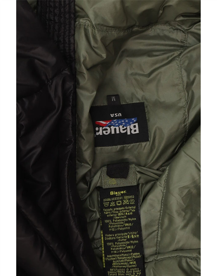 Blauer Veste matelassée pour homme UK 38 Medium Noir Polyester