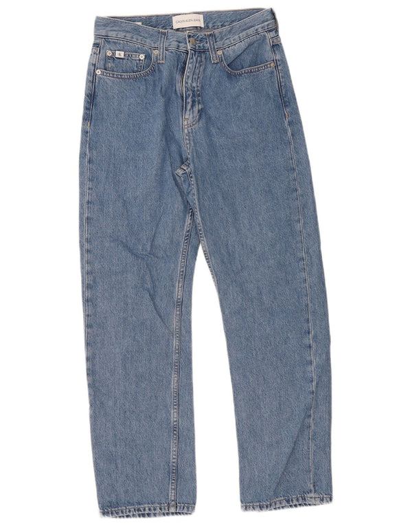Jeans dritti da donna Calvin Klein W27 L28 cotone blu