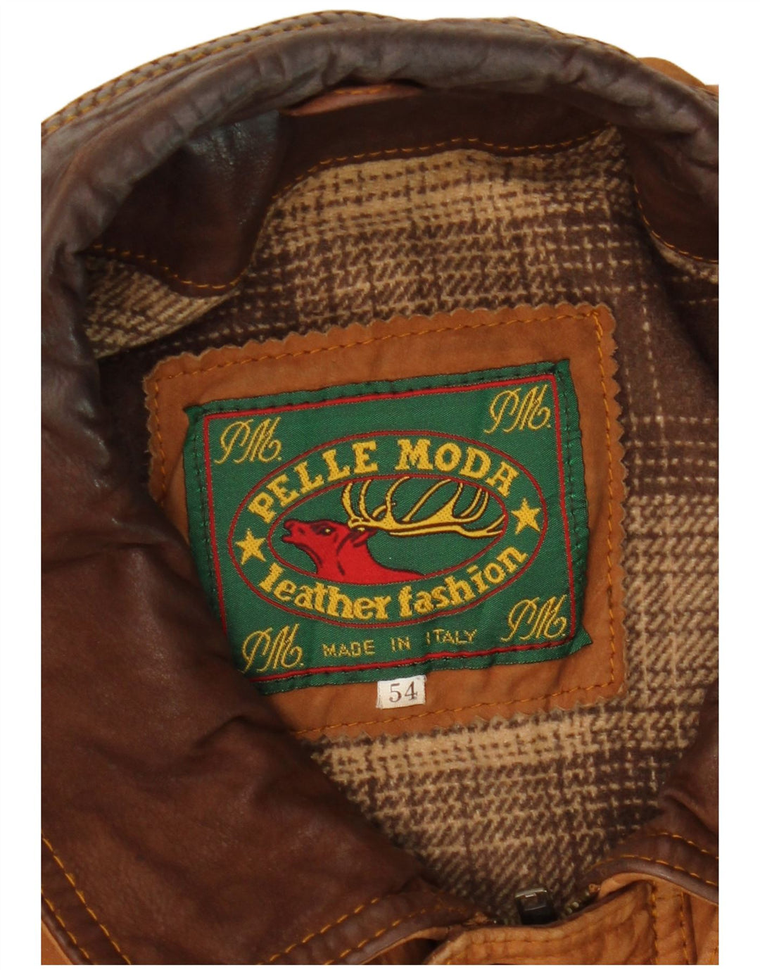 Pelle Moda Mens Suede Jacket IT 54 2XL Brown Leather