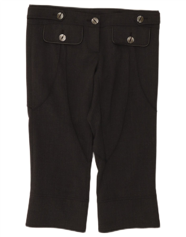 Patrizia Pepe Pantalon Capri Femme IT 42 Medium W30 L19 Laine Grise