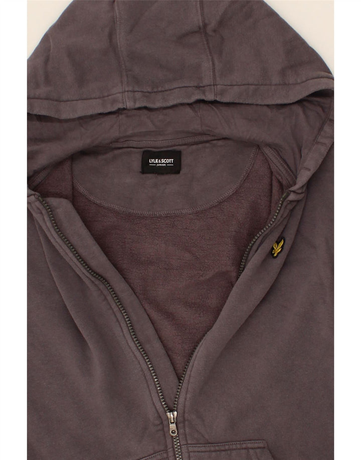 JACK & JONES Boys Zip Hoodie Sweater 15-16 Years Grey Cotton Vintage Jack & Jones and Second-Hand Jack & Jones from Messina Hembry 