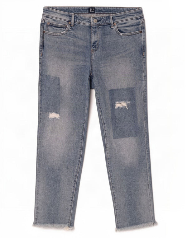Gap Womens Distressed Slim Jeans W28 L26 Blue Cotton