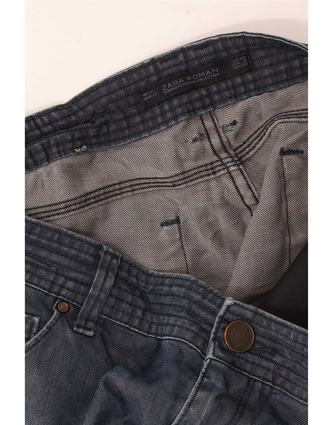 Zara Γυναικείο Slim Jeans EU 40 Medium W30 L30 Navy Blue