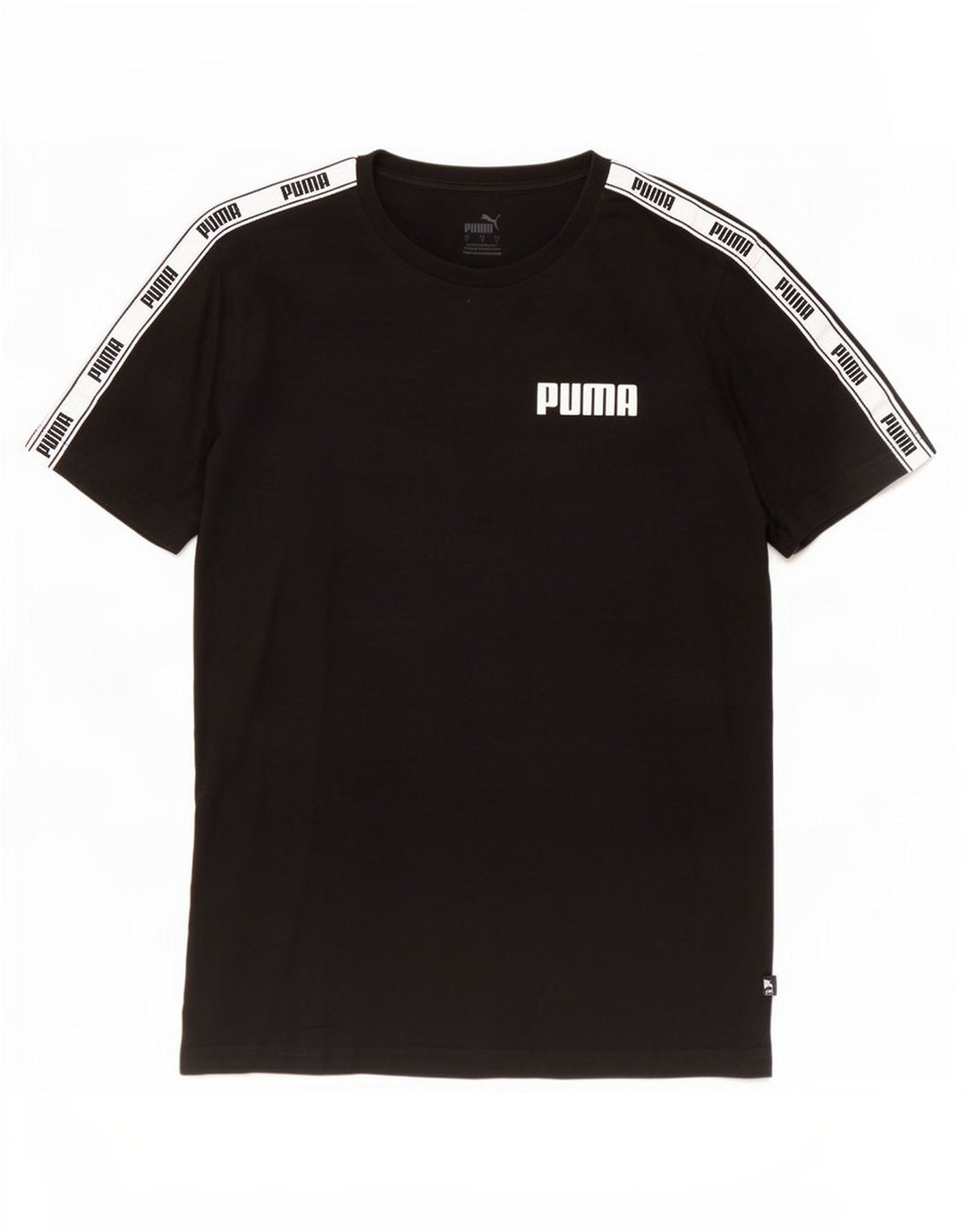 Puma Mens Graphic T-Shirt Top Large Black Colourblock