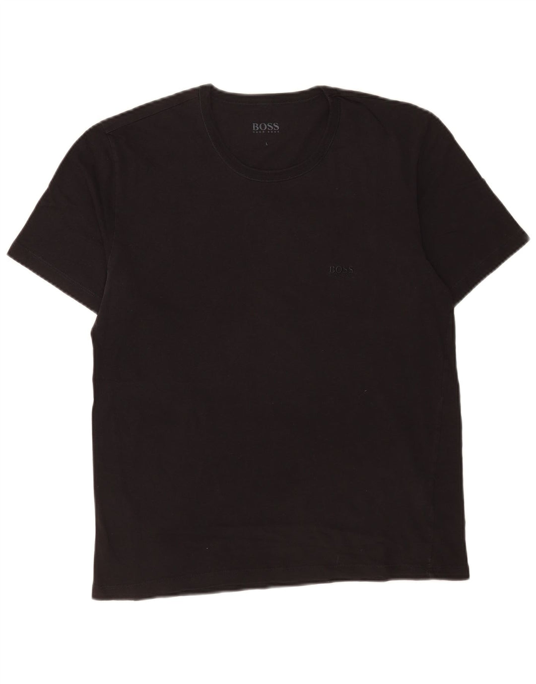 Hugo Boss Mens T-Shirt Top Large Black Cotton