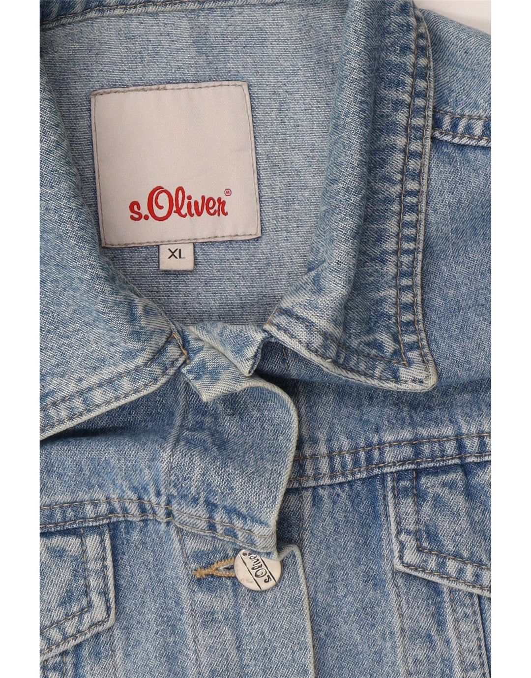 S.OLIVER Womens Denim Jacket UK 18 XL Blue Cotton Vintage S.Oliver and Second-Hand S.Oliver from Messina Hembry 