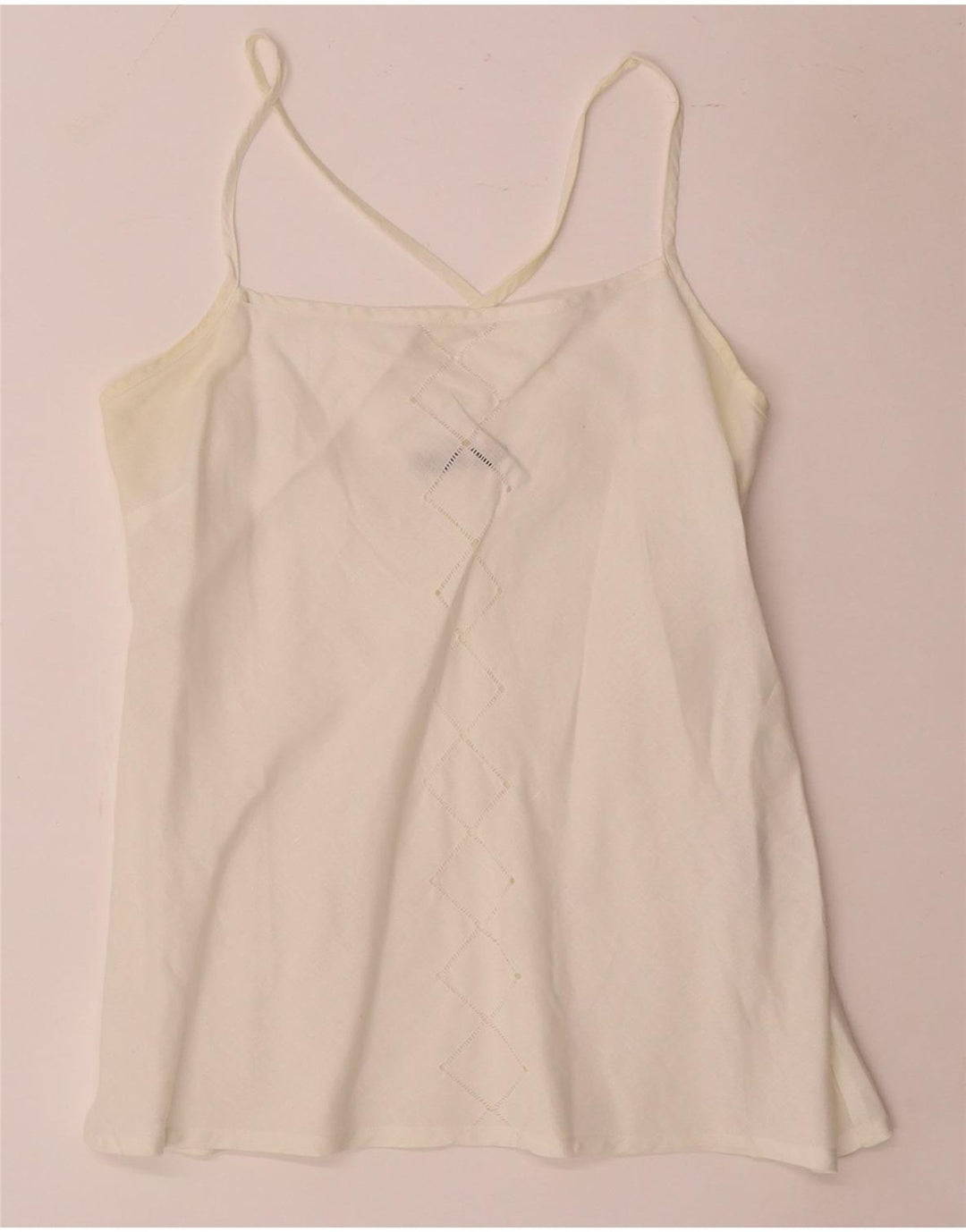 Canottiera da donna Sara Glenzer IT 46 grande lino bianco