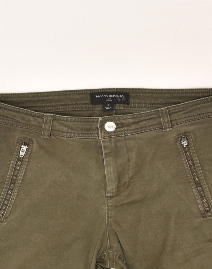 BANANA REPUBLIC Womens Skinny Chino Trousers US 6 Medium  W32 L30  Khaki | Vintage Banana Republic | Thrift | Second-Hand Banana Republic | Used Clothing | Messina Hembry 