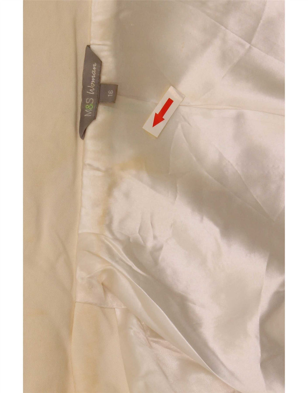 Marks & Spencer Womens Hooded Utility Jacket UK 16 Large Off White