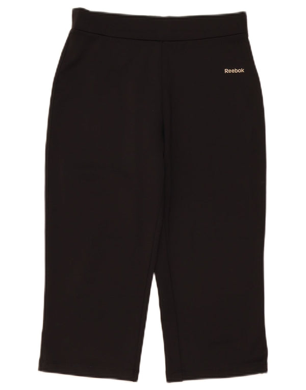 Reebok Pantalon de Survêtement Capri Femme Petit W26 L18 Noir Polyester