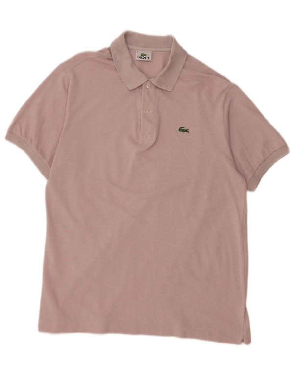Lacoste Mens Polo Shirt Size 4 Medium Pink Cotton