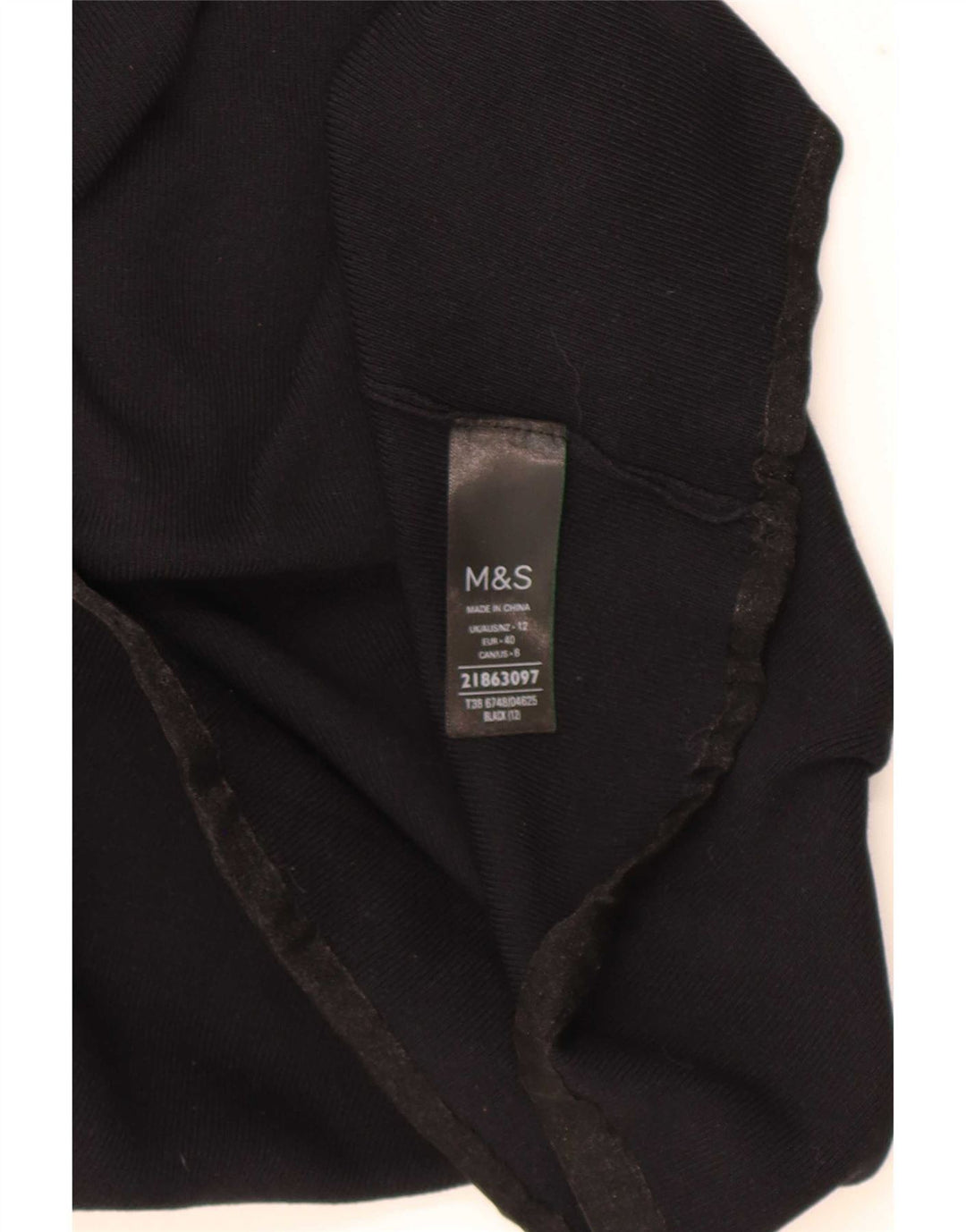 Marks & Spencer Womens Vest Top UK 12 Medium Black Viscose