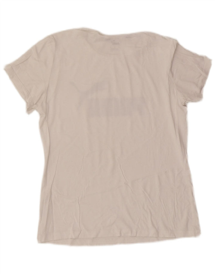 Puma Grafisk T-Shirt Top UK 12 Medium White