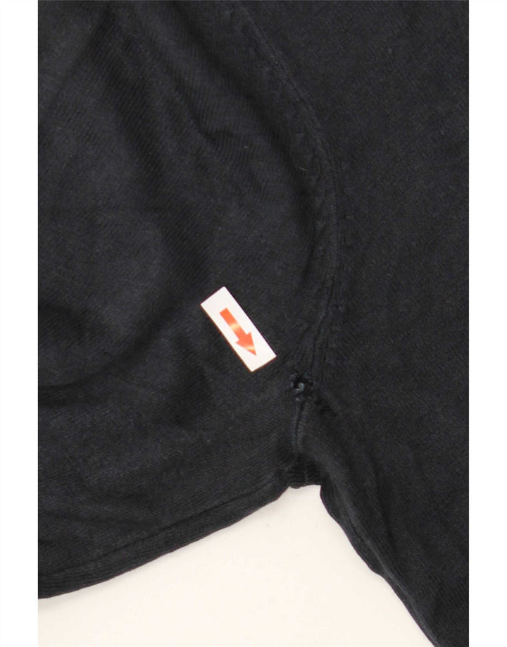 Marks & Spencer Mens Crew Neck Jumper Sweater Large Navy Blue Acrylic
