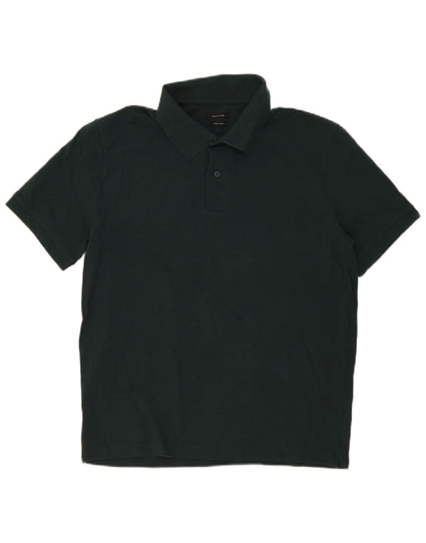 Massimo Dutti Mens Regular Fit Polo Shirt Large Green Cotton