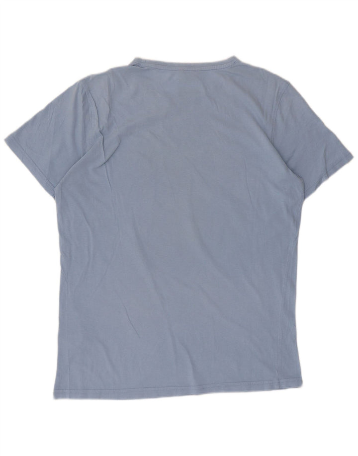 Carrera Mens Graphic T-Shirt Top Large Blue Cotton