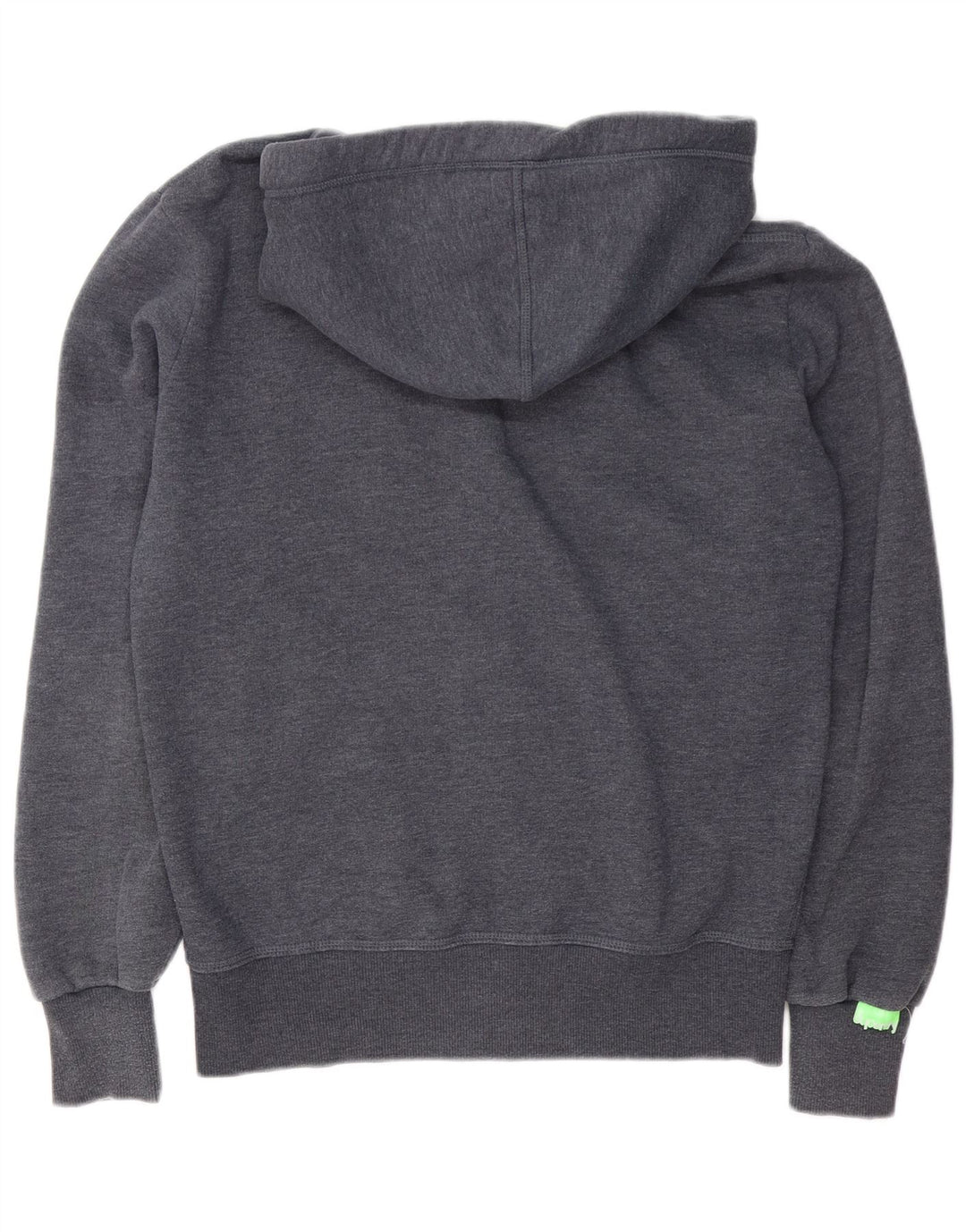 Superdry Herren-Kapuzenpullover mit Reißverschluss aus mittelgrauer Baumwolle