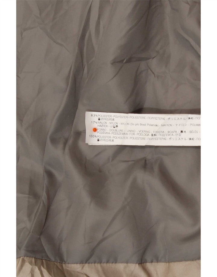 Zara Mujer Chaqueta Acolchada UK 42 Medio Beige Poliéster