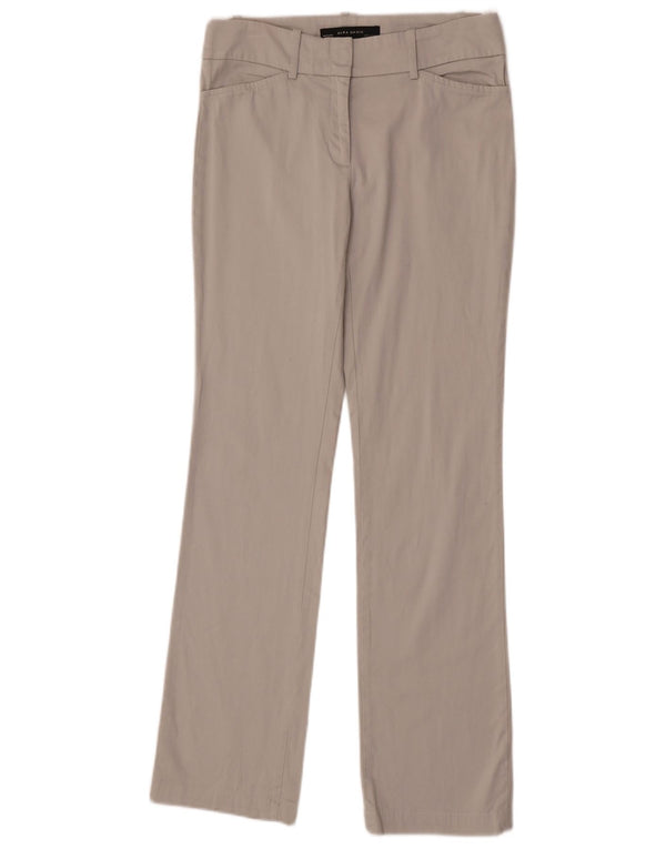 Zara Womens Straight Casual Trousers EU 36 XS W26 L30 Grey Cotton