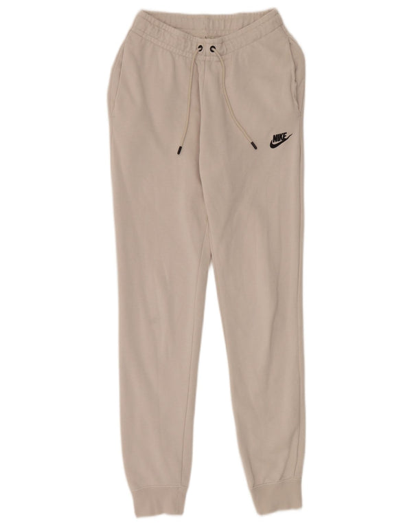 Pantaloni della tuta da donna Nike Joggers UK 6 XS Beige Cotton